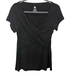 Kindred Bravely Black Short Sleeve Top Nursing Size Large